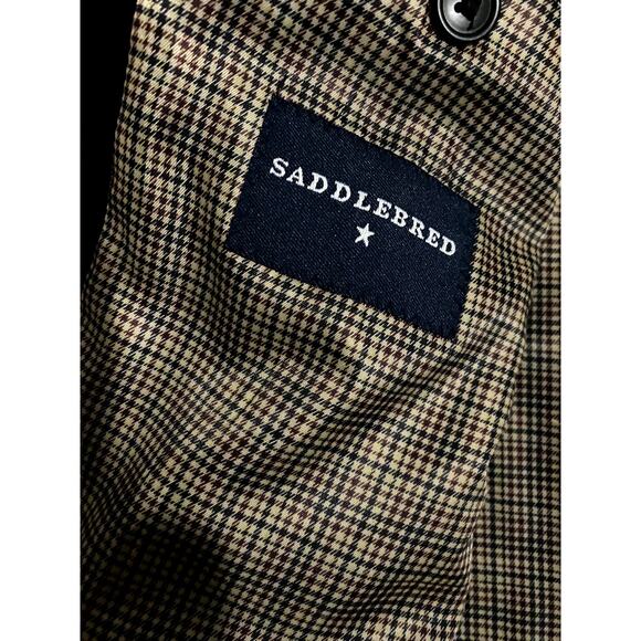 Corduroy Sport Coat Men's 48 Regular Black Two Button Lined Blazer - Picture 7 of 13